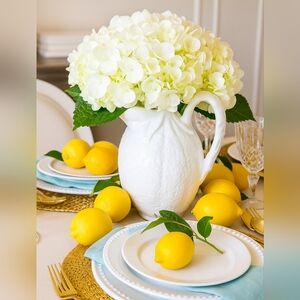 Vintage Italian‎ Lemon-Shaped Ceramic Pitcher - Cabbageware Style 🍋🍋 Italy